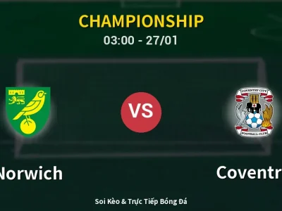 Kết Quả: Norwich 2-1 Coventry – Highlight & Bàn Thắng | Championship