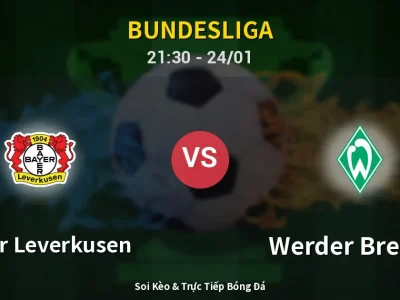 Soi Kèo Bayer Leverkusen vs Werder Bremen – 21:30 24/01 | Nhận Định, Dự Đoán Tỷ Số