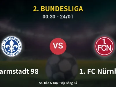 Kết Quả: SV Darmstadt 98 2-0 1. FC Nürnberg – Highlight & Bàn Thắng | 2. Bundesliga