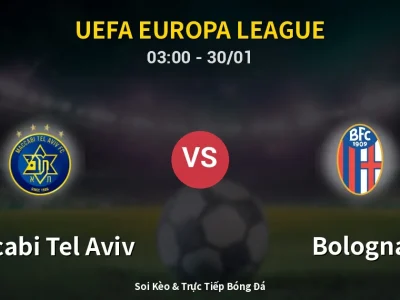 Kết Quả: Maccabi Tel Aviv 0-3 Bologna – Highlight & Bàn Thắng | UEFA Europa League