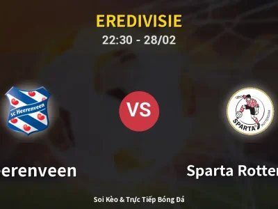 Soi Kèo Heerenveen vs Sparta Rotterdam – 22:30 28/02 | Nhận Định, Dự Đoán Tỷ Số