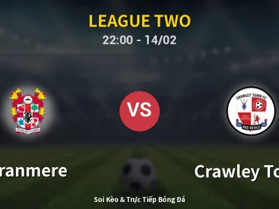 Soi Kèo Tranmere vs Crawley Town – 22:00 14/02 | Nhận Định, Dự Đoán Tỷ Số