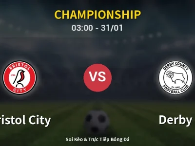 Kết Quả: Bristol City 0-5 Derby – Highlight & Bàn Thắng | Championship