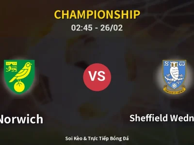Kết Quả: Norwich 2-0 Sheffield Wednesday – Highlight & Bàn Thắng | Championship