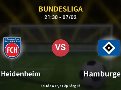 Soi Kèo 1. FC Heidenheim vs Hamburger SV – 21:30 07/02 | Nhận Định, Dự Đoán Tỷ Số