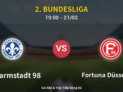 Kết Quả: SV Darmstadt 98 2-1 Fortuna Düsseldorf – Highlight & Bàn Thắng | 2. Bundesliga