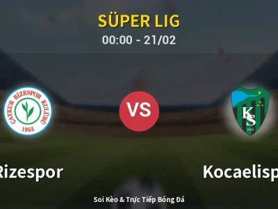 Kết Quả: Rizespor 2-0 Kocaelispor – Highlight & Bàn Thắng | Süper Lig