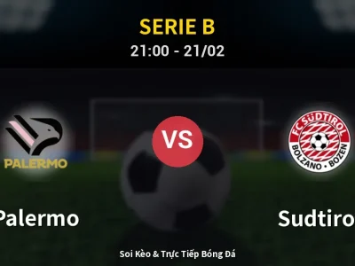 🔴 Trực Tiếp: Palermo 3-0 Sudtirol – Link Xem Serie B (Full HD)