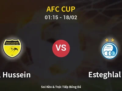 Kết Quả: Al Hussein 3-2 Esteghlal FC – Highlight & Bàn Thắng | AFC Cup