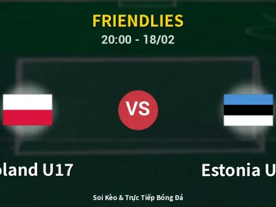 🔴 Trực Tiếp: Poland U17 0-0 Estonia U17 – Link Xem Friendlies (Full HD)