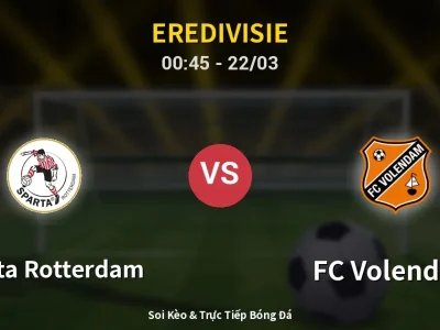 Kết Quả: Sparta Rotterdam 2-0 FC Volendam – Highlight & Bàn Thắng | Eredivisie