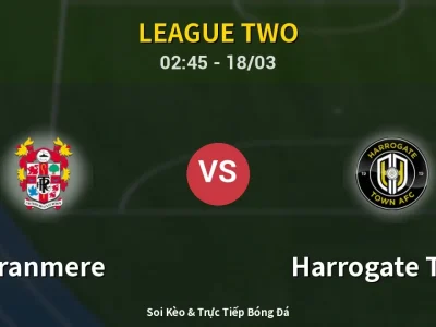 Kết Quả: Tranmere 0-3 Harrogate Town – Highlight & Bàn Thắng | League Two