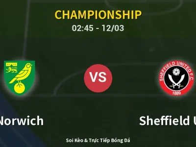 Kết Quả: Norwich 2-1 Sheffield Utd – Highlight & Bàn Thắng | Championship