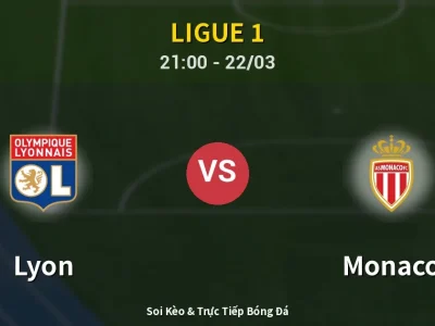 🔴 Trực Tiếp: Lyon 0-0 Monaco – Link Xem Ligue 1 (Full HD)