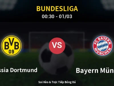 Kết Quả: Borussia Dortmund 2-3 Bayern München – Highlight & Bàn Thắng | Bundesliga