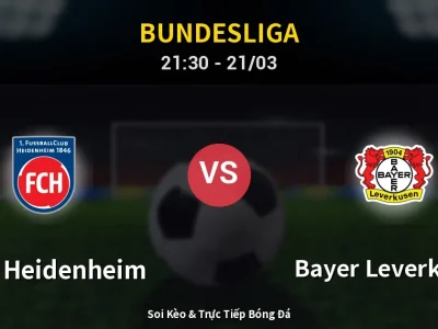 Soi Kèo 1. FC Heidenheim vs Bayer Leverkusen – 21:30 21/03 | Nhận Định, Dự Đoán Tỷ Số