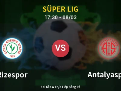 Kết Quả: Rizespor 1-0 Antalyaspor – Highlight & Bàn Thắng | Süper Lig
