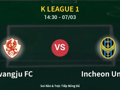 Kết Quả: Gwangju FC 3-2 Incheon United – Highlight & Bàn Thắng | K League 1