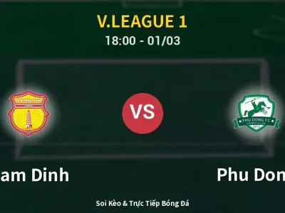Kết Quả: Nam Dinh 3-2 Phu Dong – Highlight & Bàn Thắng | V.League 1