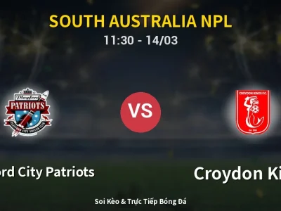 Kết Quả: Playford City Patriots 2-0 Croydon Kings – Highlight & Bàn Thắng | South Australia NPL
