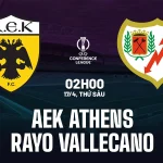 AEK Athens vs Rayo Vallecano: Cửa lật ngược hẹp, Vallecano sắp vào bán kết? 1
