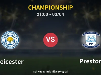 🔴 Trực Tiếp: Leicester 2-2 Preston – Link Xem Championship (Full HD)