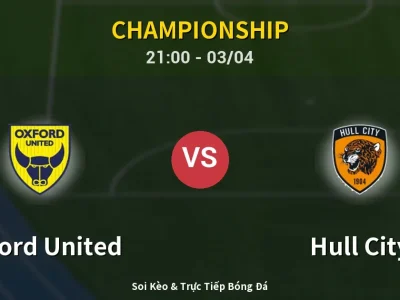 🔴 Trực Tiếp: Oxford United 1-1 Hull City – Link Xem Championship (Full HD)