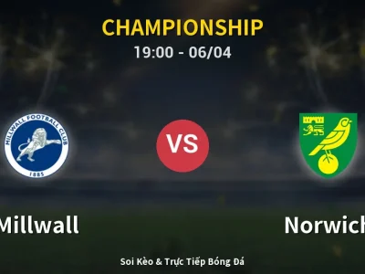 Soi Kèo Millwall vs Norwich – 19:00 06/04 | Nhận Định, Dự Đoán Tỷ Số