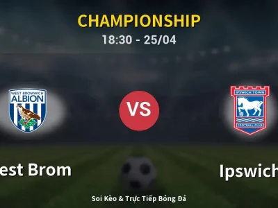 Soi Kèo West Brom vs Ipswich – 18:30 25/04 | Nhận Định, Dự Đoán Tỷ Số