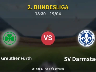 Kết Quả: SpVgg Greuther Fürth 3-2 SV Darmstadt 98 – Highlight & Bàn Thắng | 2. Bundesliga