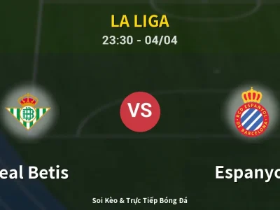 Soi Kèo Real Betis vs Espanyol – 23:30 04/04 | Nhận Định, Dự Đoán Tỷ Số