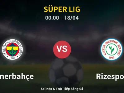 Kết Quả: Fenerbahçe 2-2 Rizespor – Highlight & Bàn Thắng | Süper Lig
