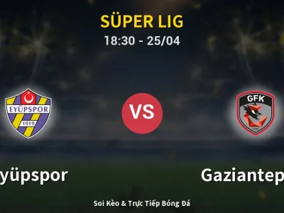 Soi Kèo Eyüpspor vs Gaziantep FK – 18:30 25/04 | Nhận Định, Dự Đoán Tỷ Số