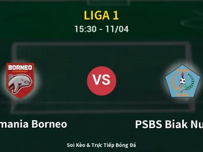 Soi Kèo Pusamania Borneo vs PSBS Biak Numfor – 15:30 11/04 | Nhận Định, Dự Đoán Tỷ Số