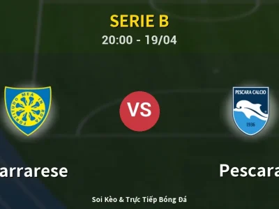 🔴 Trực Tiếp: Carrarese 1-1 Pescara – Link Xem Serie B (Full HD)