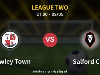 Soi Kèo Crawley Town vs Salford City – 21:00 02/05 | Nhận Định, Dự Đoán Tỷ Số