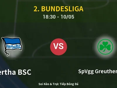Soi Kèo Hertha BSC vs SpVgg Greuther Fürth – 18:30 10/05 | Nhận Định, Dự Đoán Tỷ Số