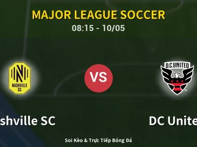 Soi Kèo Nashville SC vs DC United – 08:15 10/05 | Nhận Định, Dự Đoán Tỷ Số